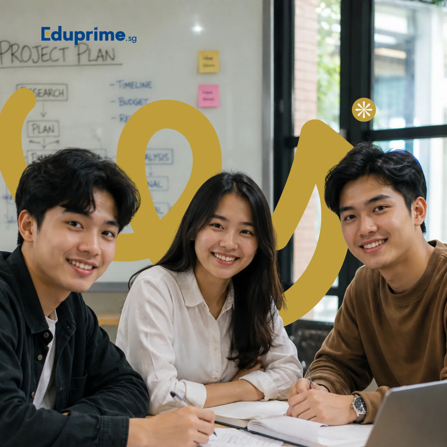 Eduprime Singapore students collaborating